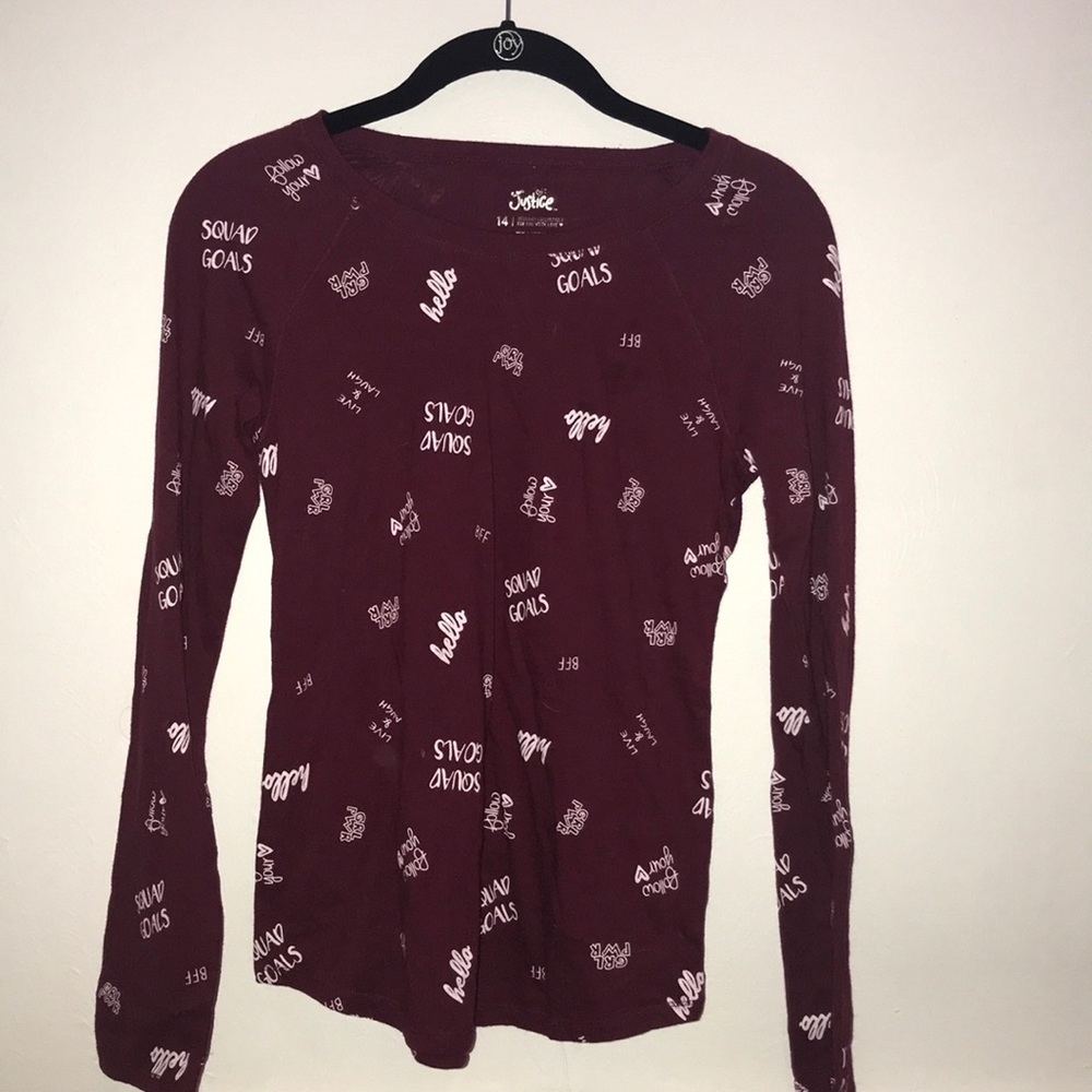 Red baseball tee